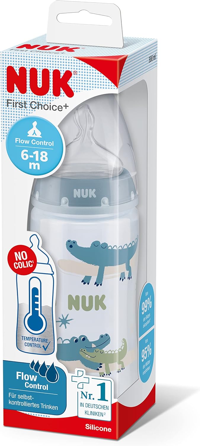 NUK biberón First Choice+ Flow Control, 6-18 meses