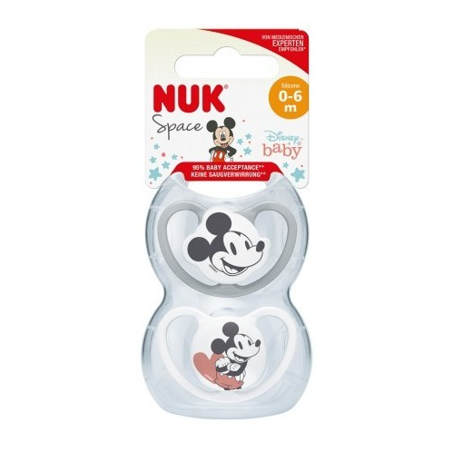 Chupetes Nuk space Mickey  (Silicona)