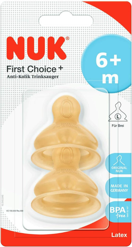 Tetina first choice de 6-18 meses de Látex Talla L