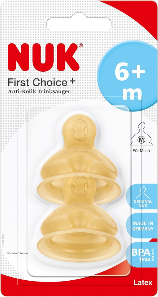 Tetina first choice de 6-18 meses de Látex Talla M